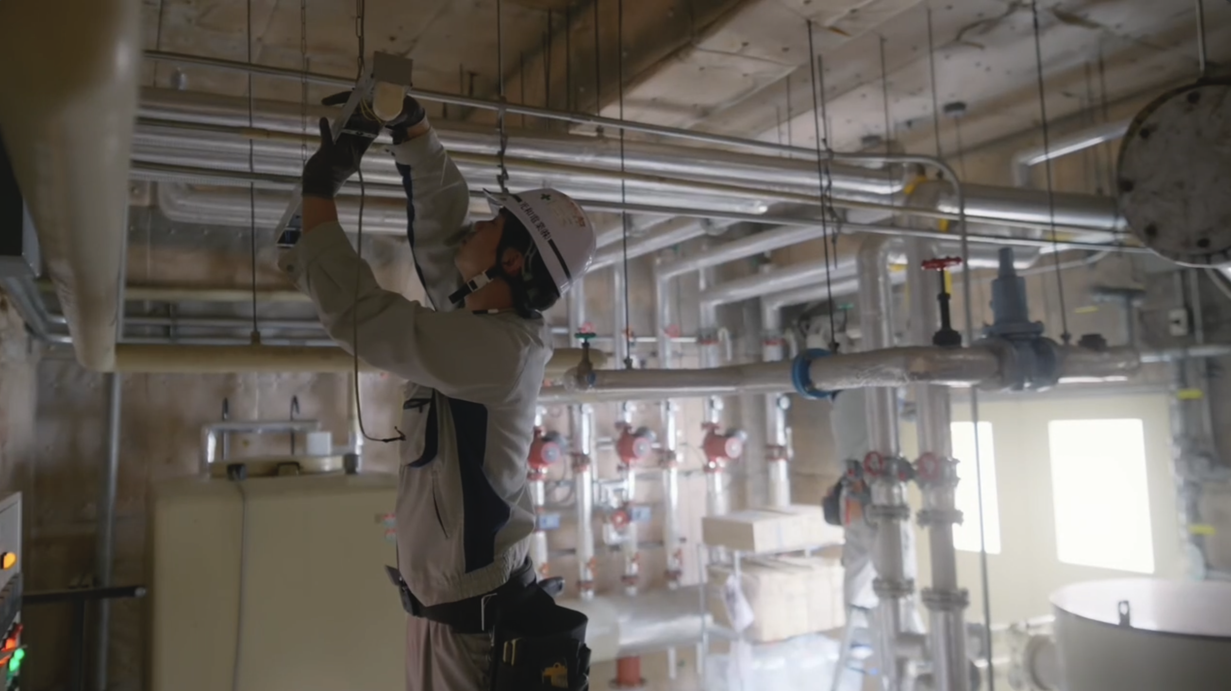 電気工事の様子